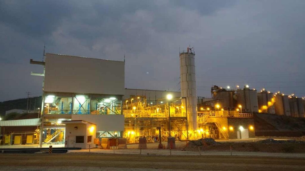Engineered mine water treatment facility supporting design engineering solutions for mining projects.